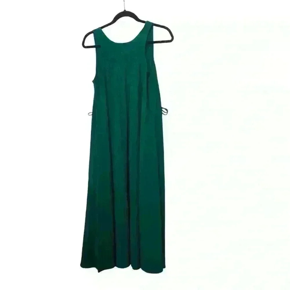 Athleta Summer Dress Womens Green Maxi Echo Drawstring Pocket Sleeveless NWOT SM - Picture 10 of 10